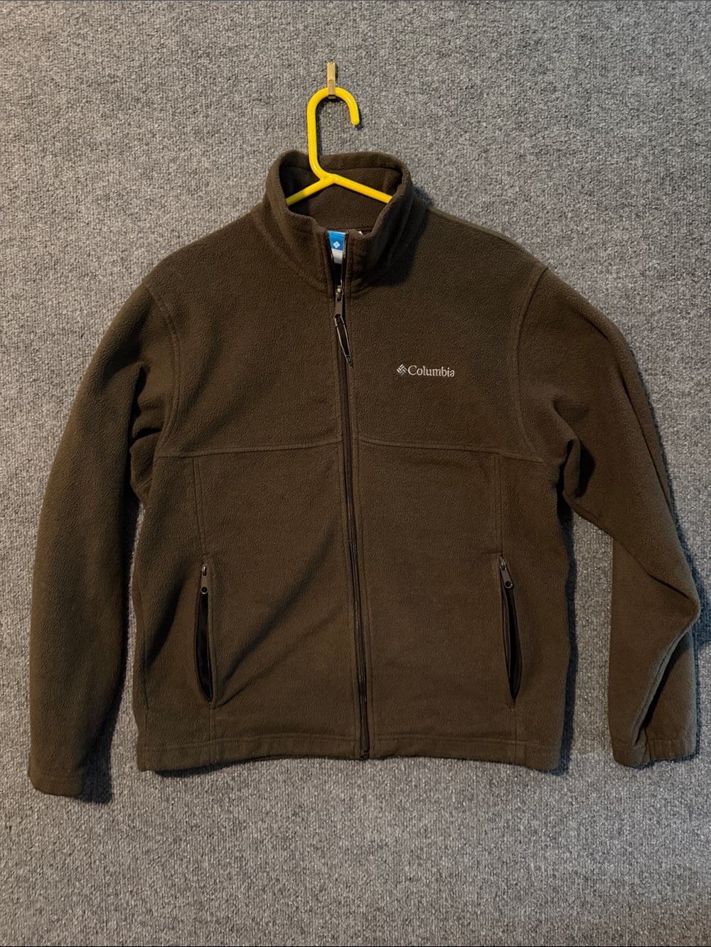 Columbia Men's Dark Brown Full-Zip Fleece Jacket